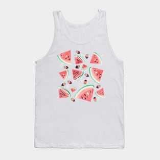 Watermelon popsicles, strawberries and chocolate // red Tank Top